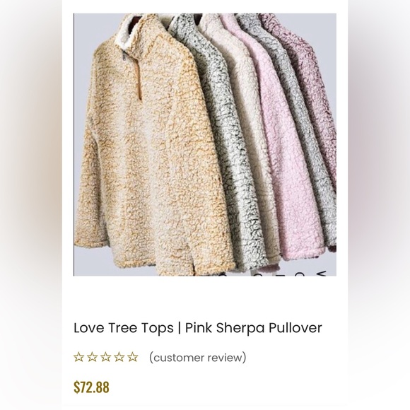 NWT!! Love Tree Sherpa 1/4 Zip Pullover Sweater - Soft Pink Size Large - Picture 2 of 13